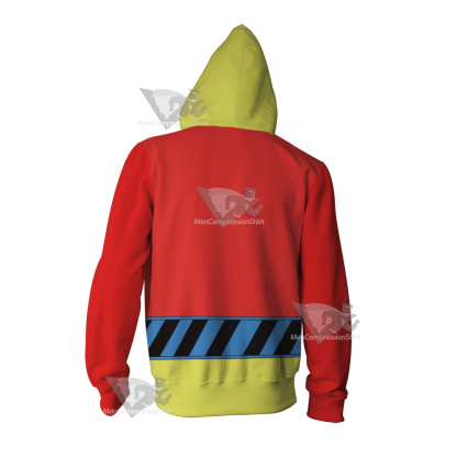 Silver Streak Red And Yellow Cosplay Zip Up Hoodie