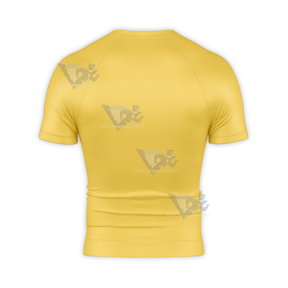 Sk8 The Infinity Reki Yellow Short Sleeve Compression Shirt