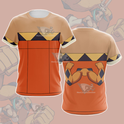 Skullgirls Cerebella Orange Cosplay T-Shirt