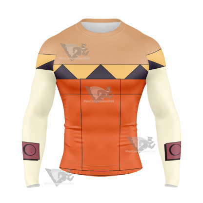 Skullgirls Cerebella Orange Long Sleeve Compression Shirt