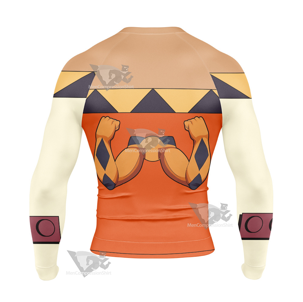 Skullgirls Cerebella Orange Long Sleeve Compression Shirt