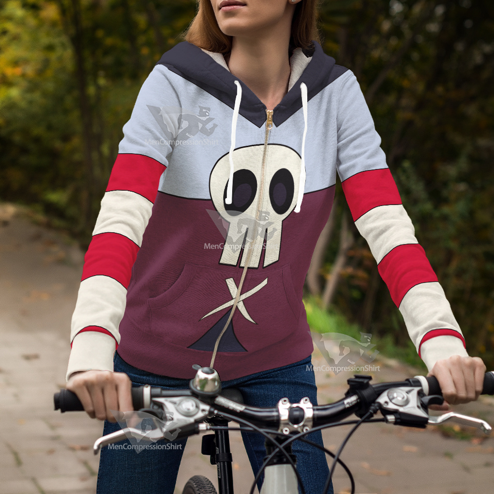 Skullgirls Squigly Skull Cosplay Zip Up Hoodie