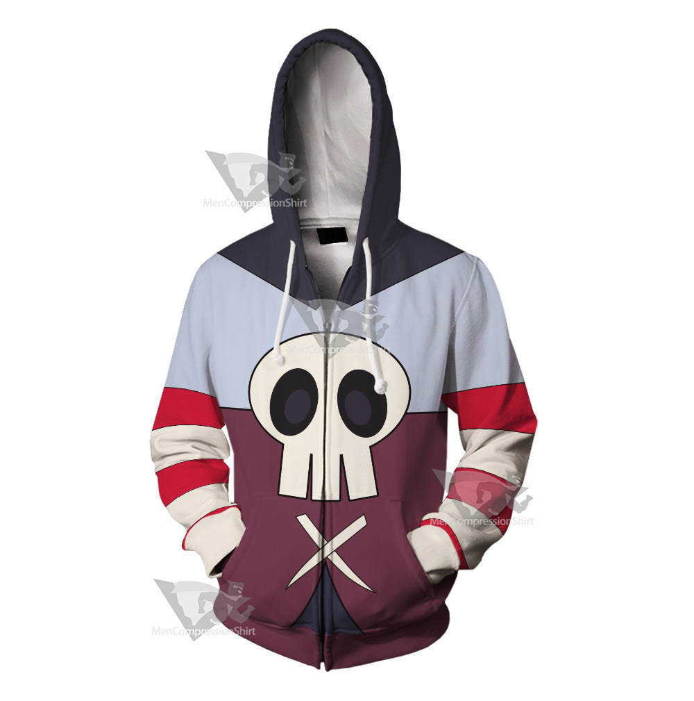 Skullgirls Squigly Skull Cosplay Zip Up Hoodie