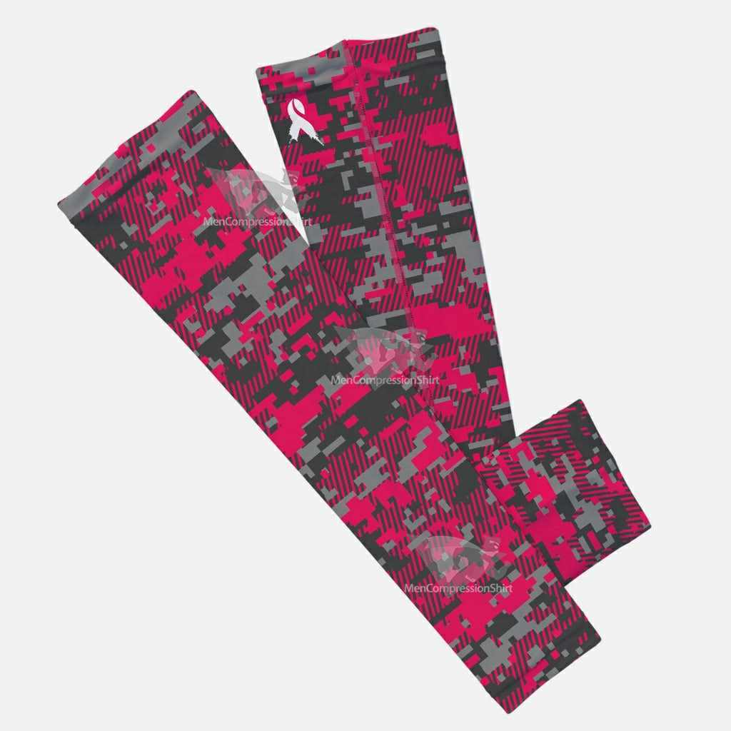 Sleefs Bca Pink Ribbon Digital Ultra Metal Pink Kids Arm Sleeve