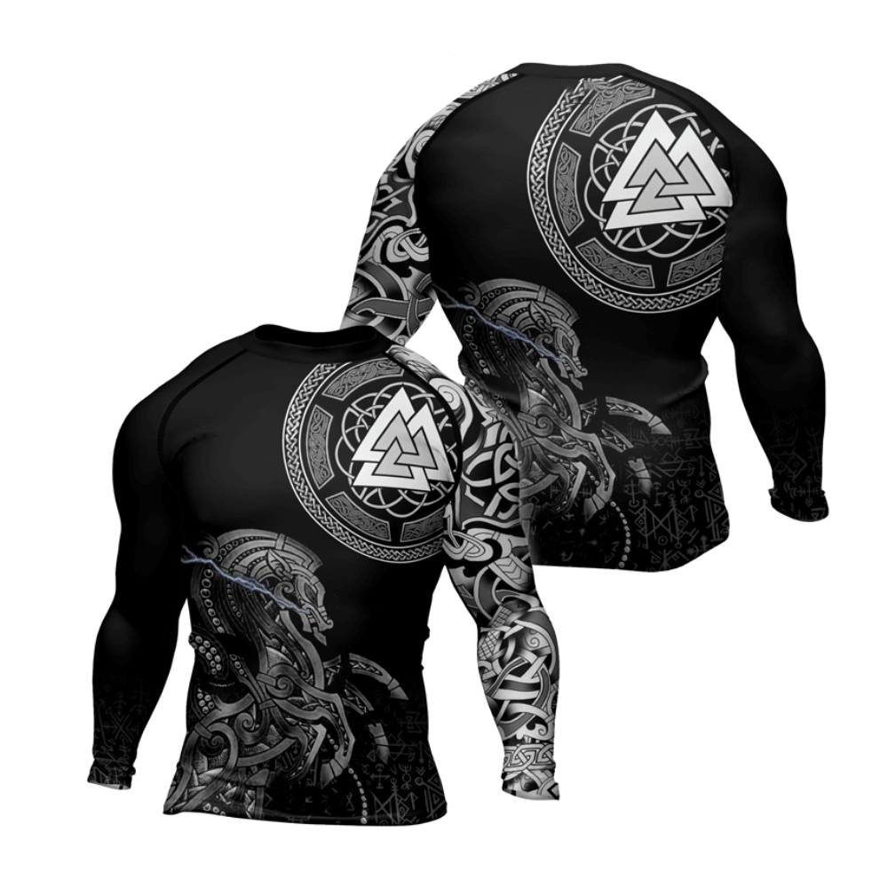 Sleipnir Odin Horse Mens Long Sleeve Compression Shir
