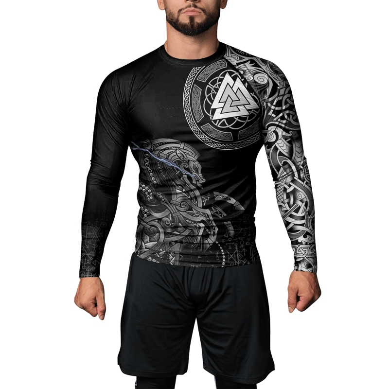 Sleipnir Odin Horse Mens Long Sleeve Compression Shir