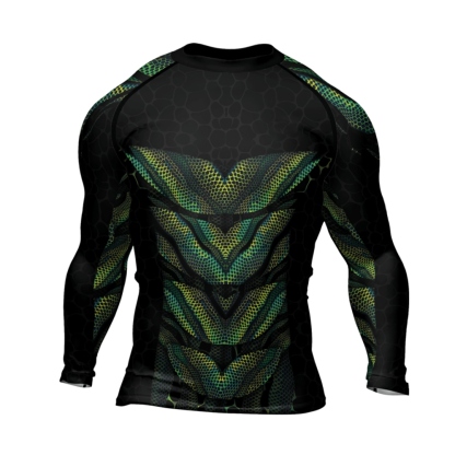 Snake Skin Mens Long Sleeve Compression Shirt
