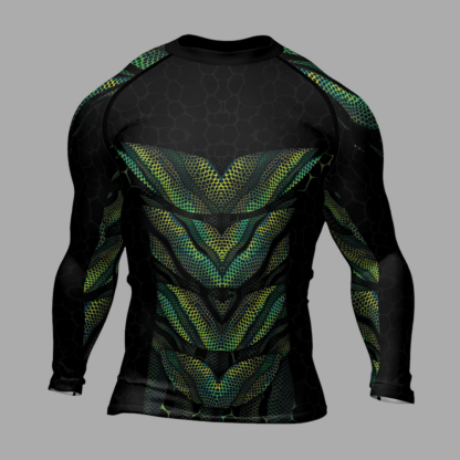 Snake Skin Mens Long Sleeve Compression Shirt