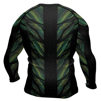Snake Skin Mens Long Sleeve Compression Shirt