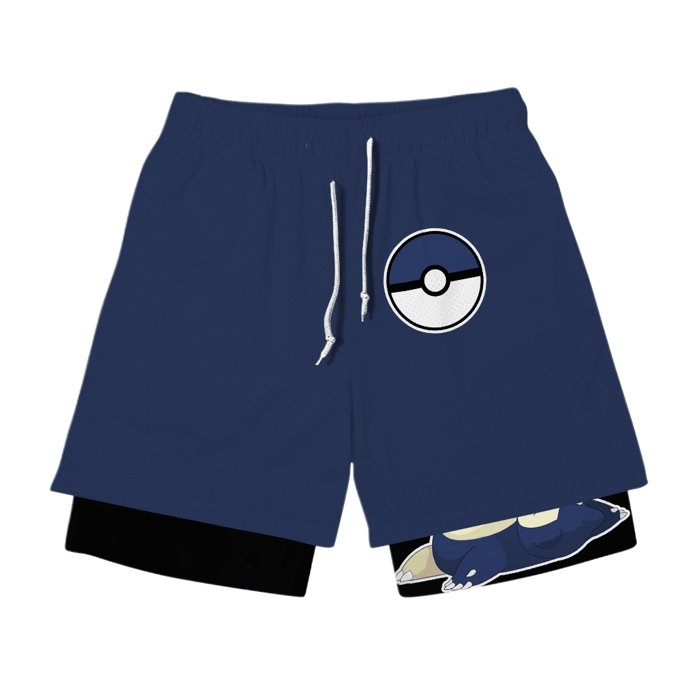 Snorlax Anime Compression Gym Shorts