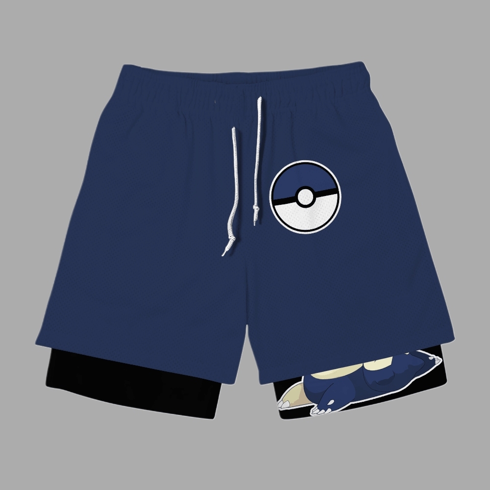 Snorlax Anime Compression Gym Shorts