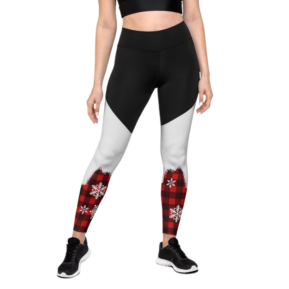Snowy Plaid Perfection Women Compression Legging