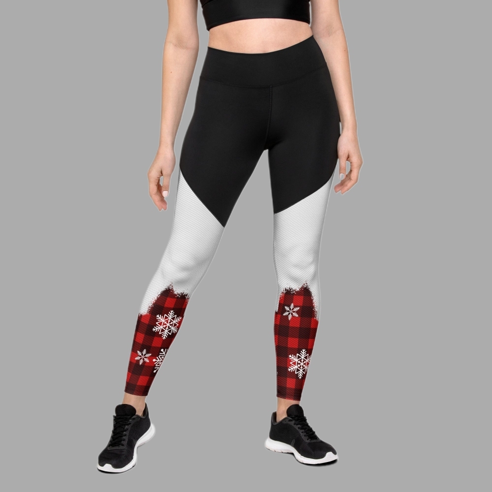 Snowy Plaid Perfection Women Compression Legging