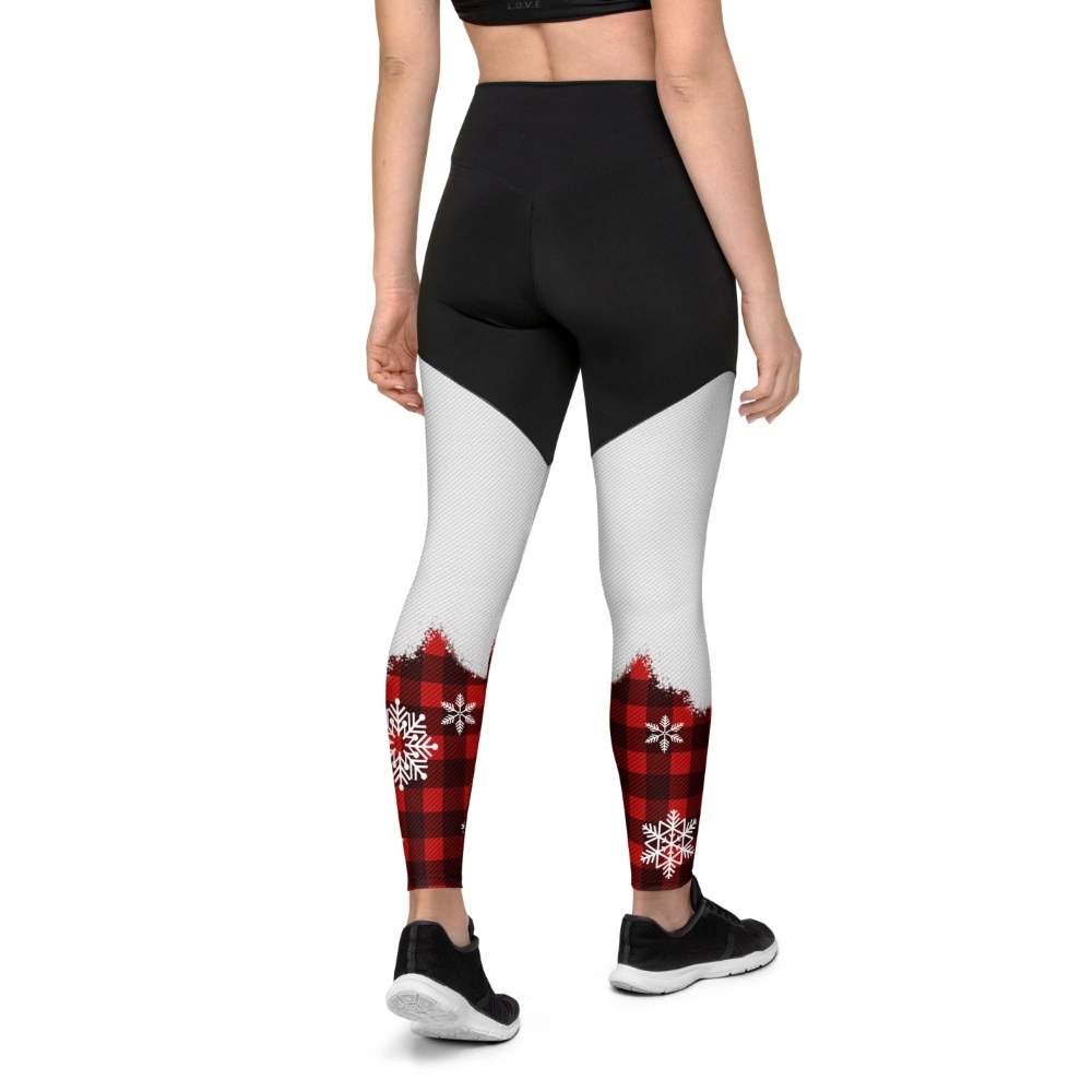 Snowy Plaid Perfection Women Compression Legging