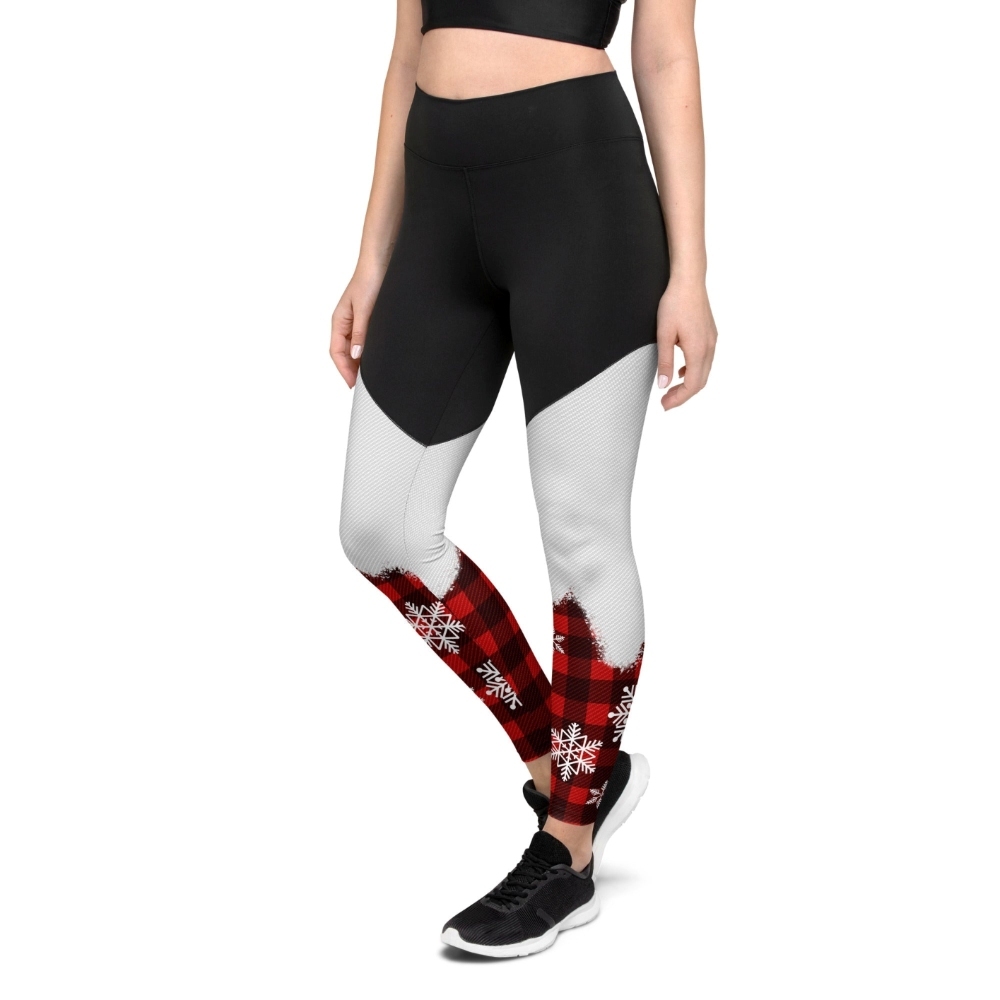 Snowy Plaid Perfection Women Compression Legging