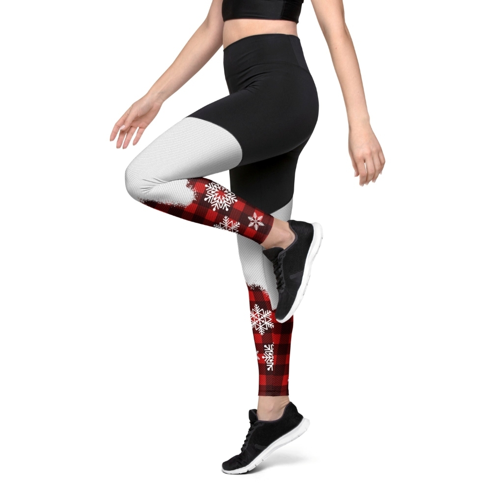 Snowy Plaid Perfection Women Compression Legging