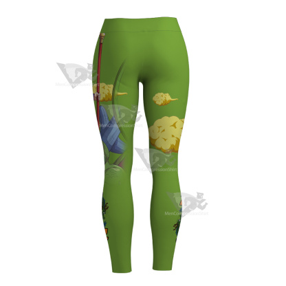 Son Gohan Dragon Ball Green Women Leggings-MensCompressionShirt