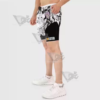 Soul Eater Crona Deep White Men Compression Gym Short
