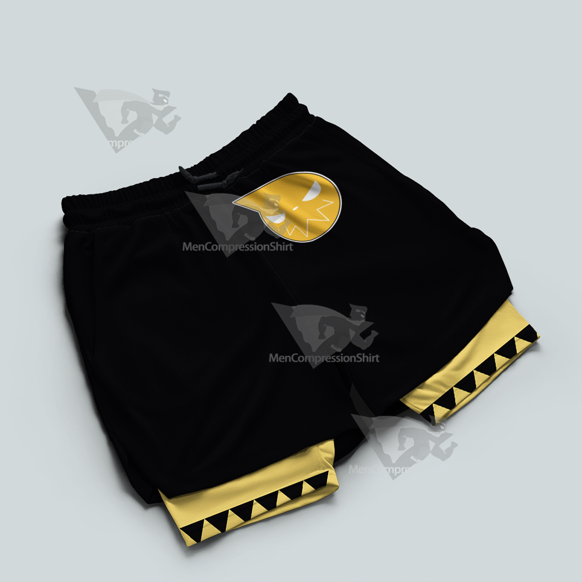 Soul Eater Evans Black Men Compression Gym Short