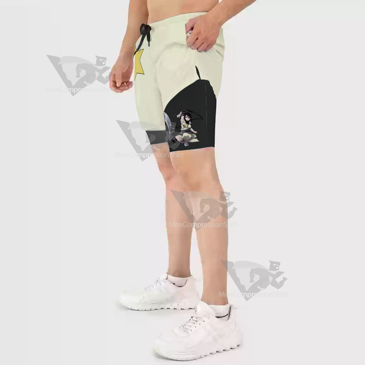 Soul Eater Nakatsukasa Tsubaki Yellow Men Compression Gym Short