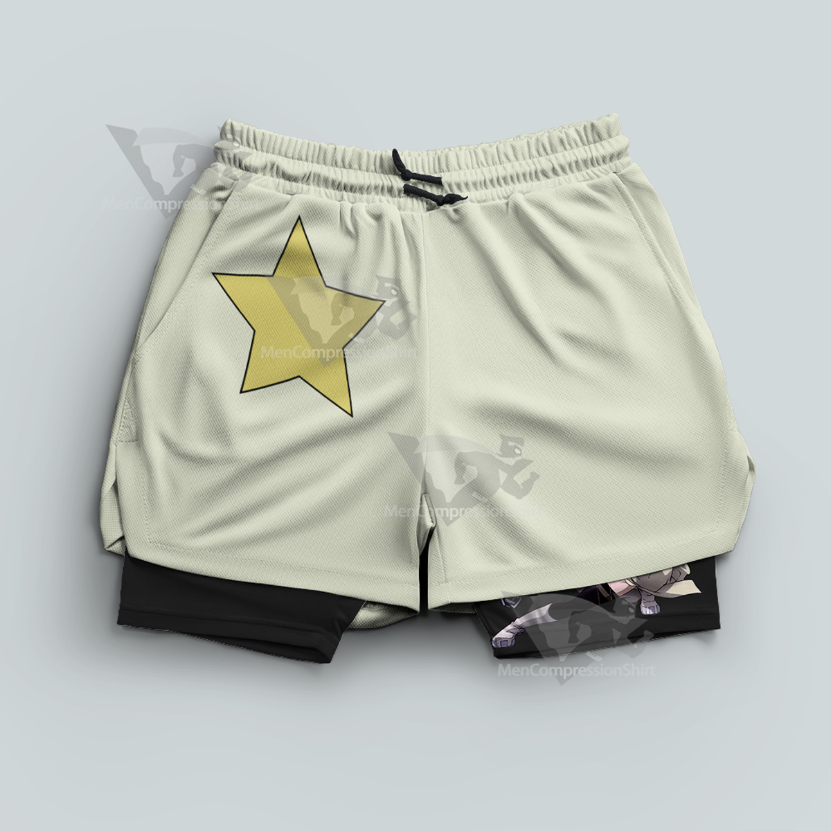 Soul Eater Nakatsukasa Tsubaki Yellow Men Compression Gym Short-MensCompressionShirt
