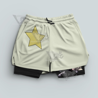 Soul Eater Nakatsukasa Tsubaki Yellow Men Compression Gym Short-MensCompressionShirt