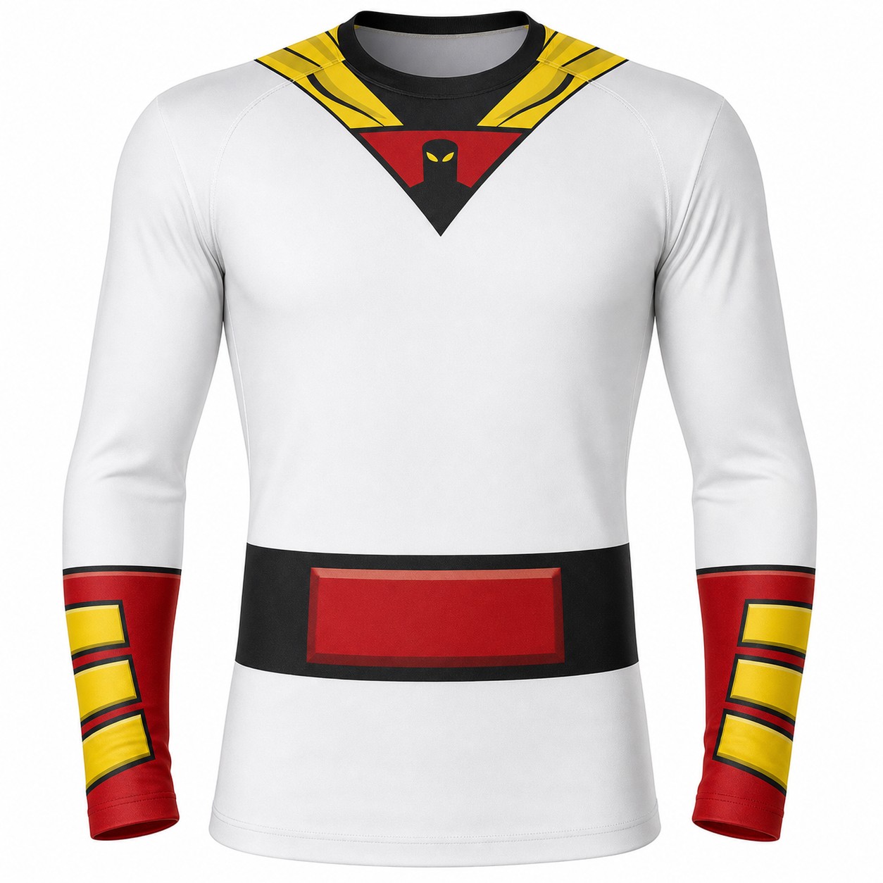 Space Ghost Red Yellow Long Sleeve Compression Shirt