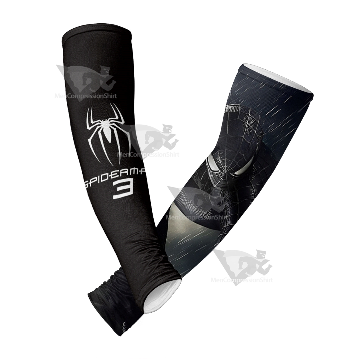 Spider Black Power Black Compression Arm Sleeve