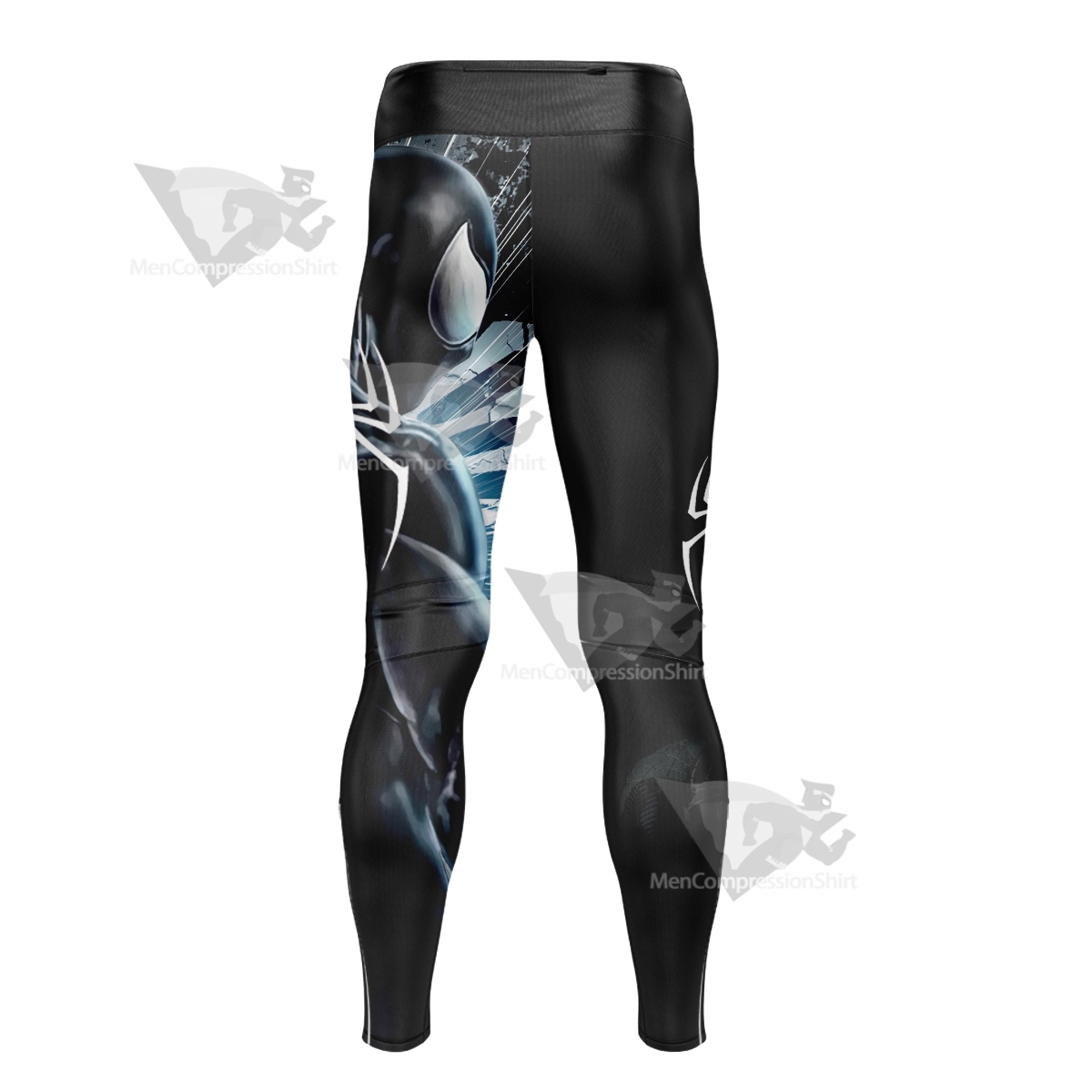 Spider Black Power Black Men Compression Legging-MensCompressionShirt
