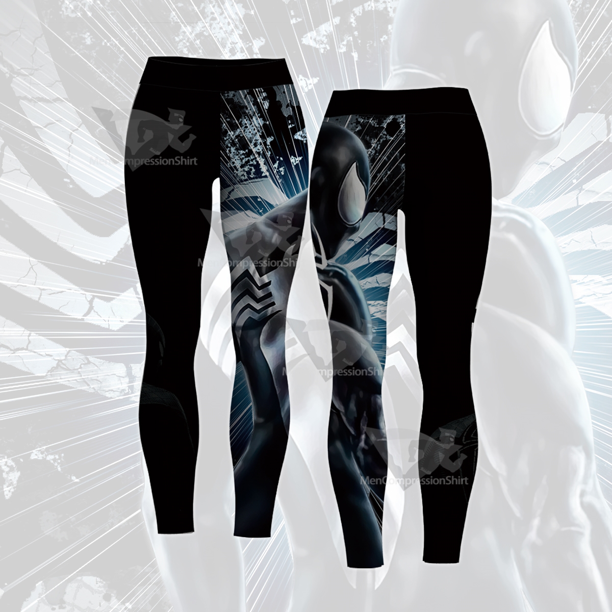 Spider Black Power Black Women Compression Legging-MensCompressionShirt