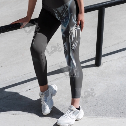 Spider Black Power Black Women Compression Legging-MensCompressionShirt
