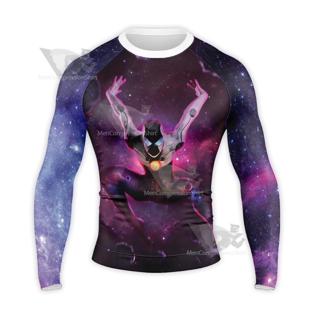 Spider Eternity Pink Long Sleeve Compression Shirt