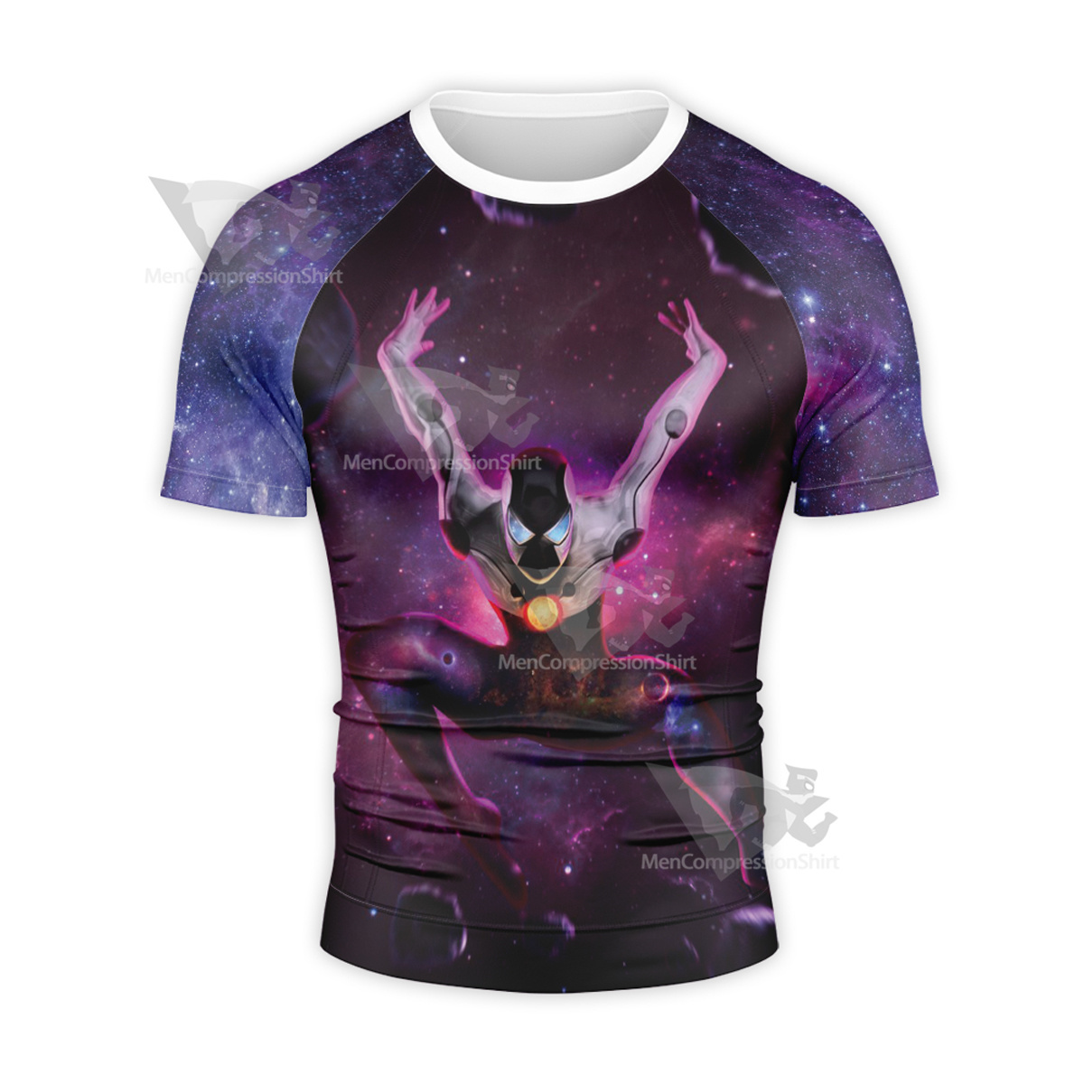 Spider Eternity Pink Short Sleeve Compression Shirt