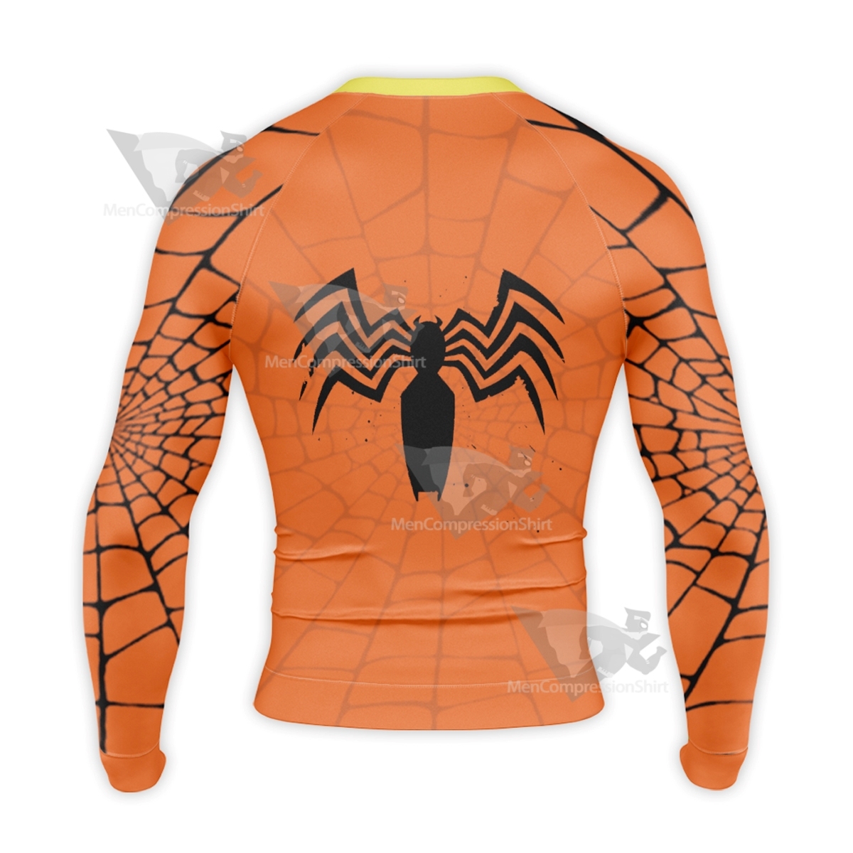Spider Family Yellow Long Sleeve Compression Shirt