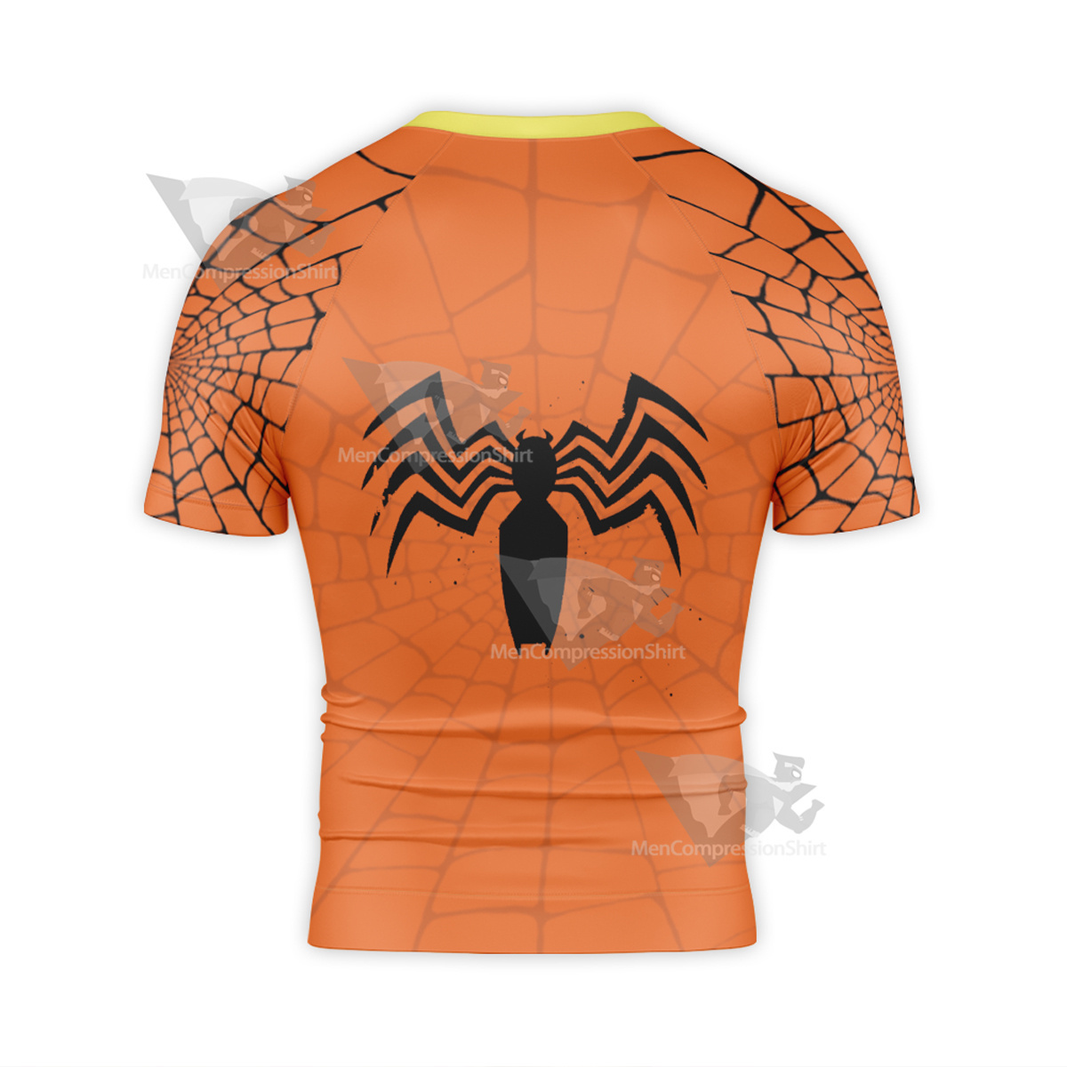 Spider Family Yellow Short Sleeve Compression Shirt
