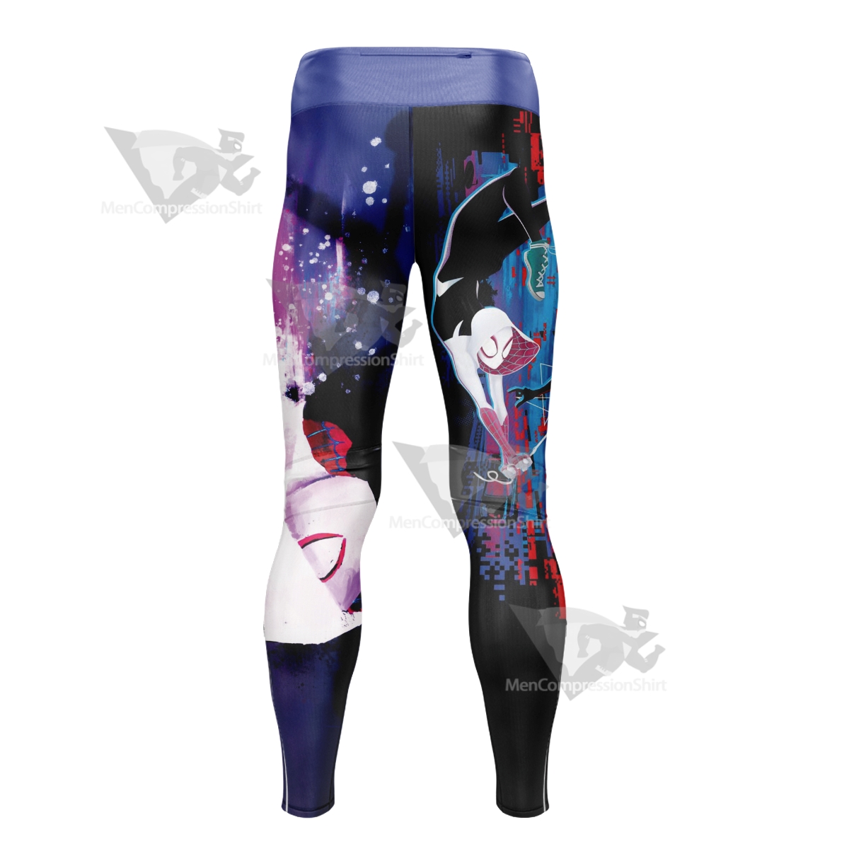 Spider Kids Blue Men Compression Legging