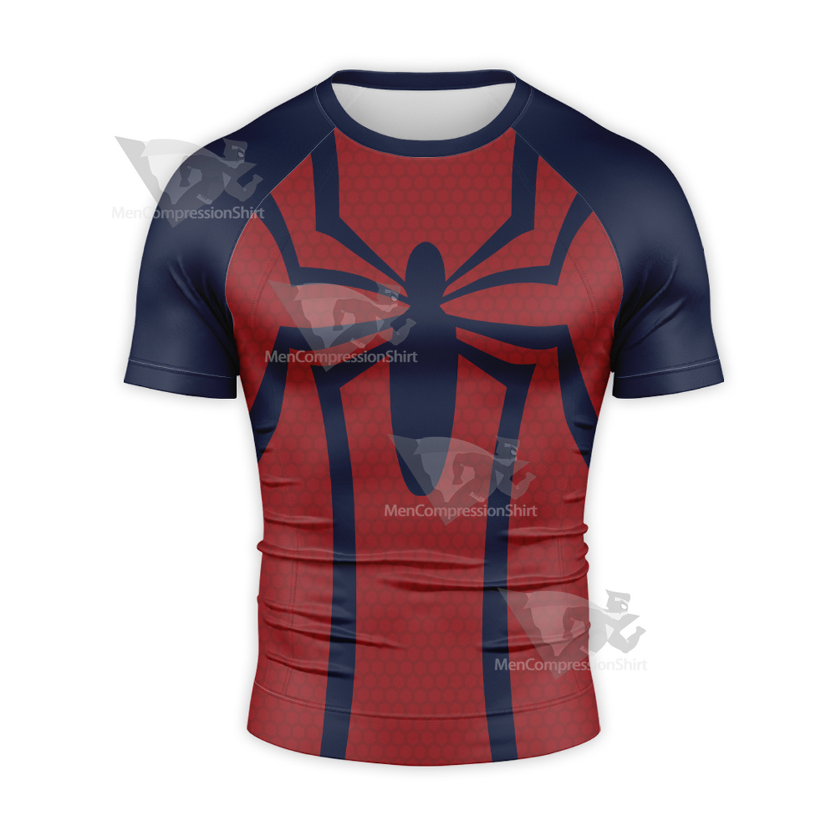 Spider Man 1996 Red Short Sleeve Compression Shirt