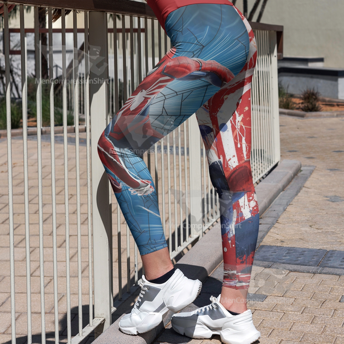 Spider Transformation Red Women Compression Legging-MensCompressionShirt