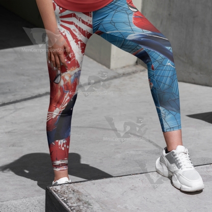 Spider Transformation Red Women Compression Legging-MensCompressionShirt