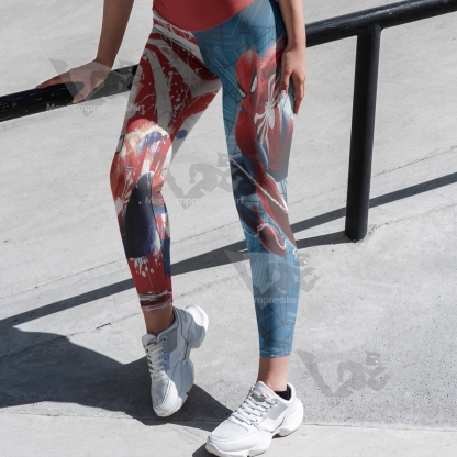 Spider Transformation Red Women Compression Legging-MensCompressionShirt