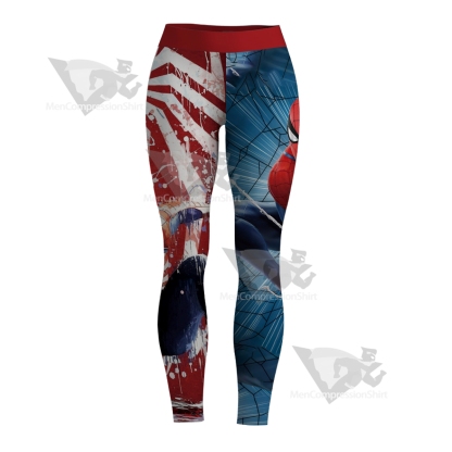 Spider Transformation Red Women Compression Legging-MensCompressionShirt
