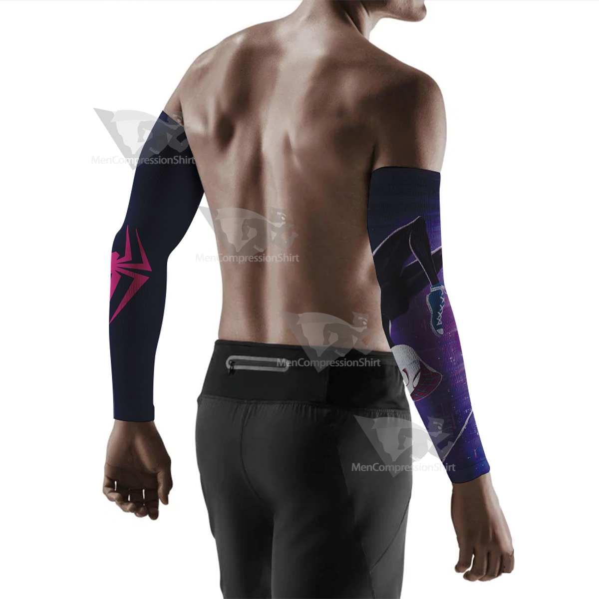 Spiderman Across The Spider Gwen Blue Compression Arm Sleeve