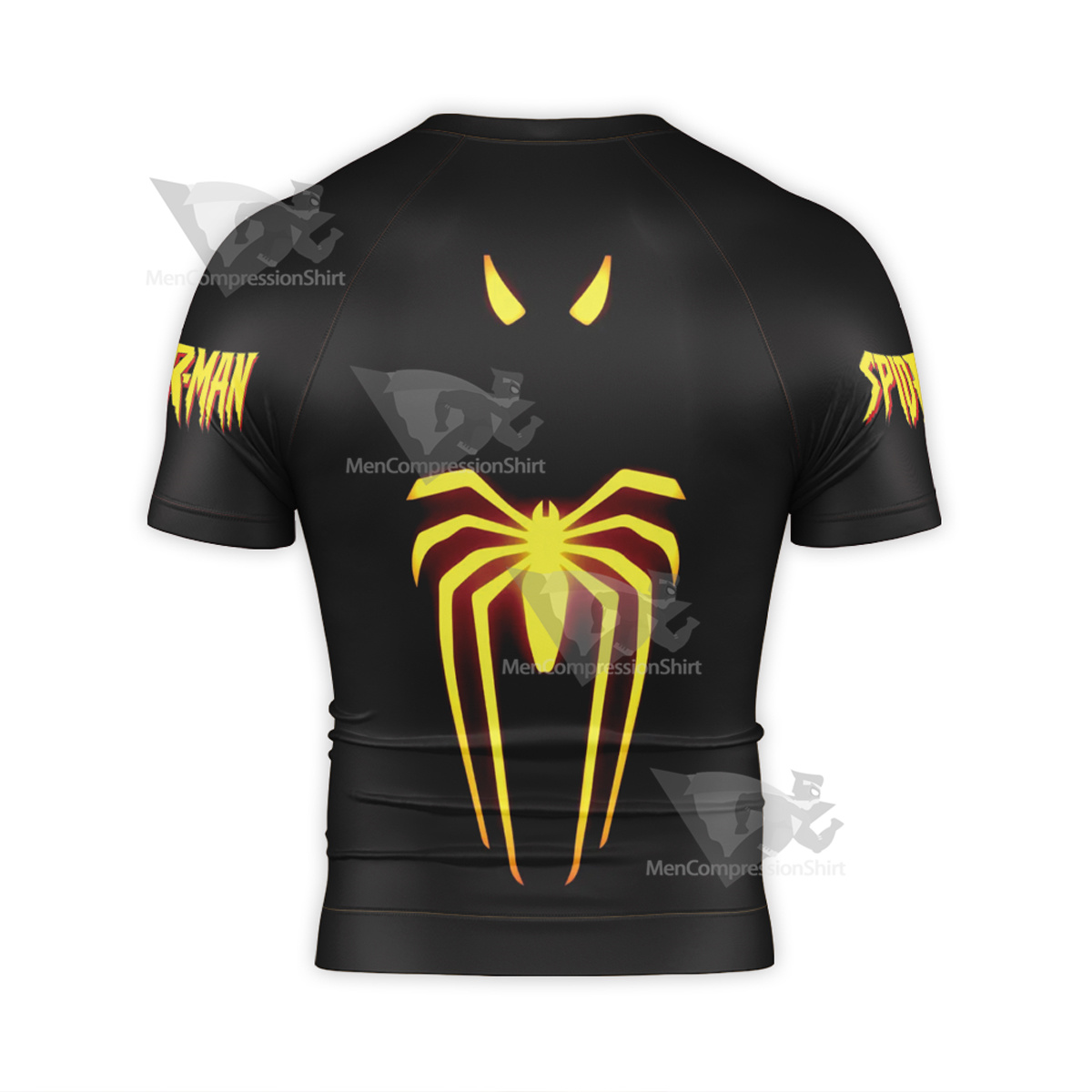 Spiderman Anti Ock Black Short Sleeve Compression Shirt