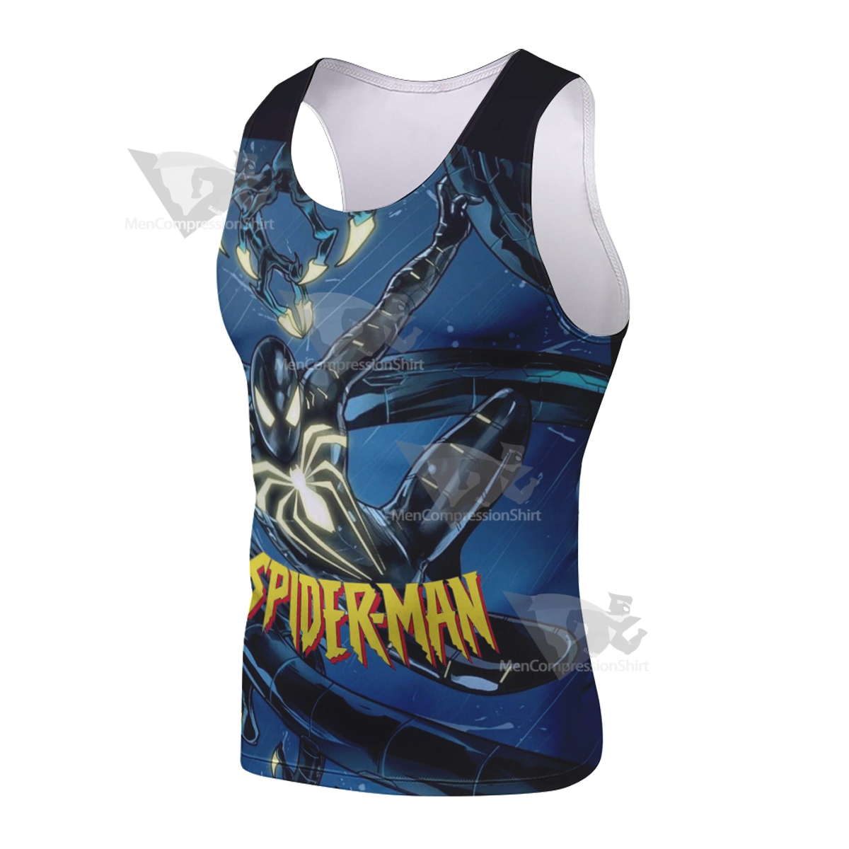 Spiderman Anti Ock Black Sleeveless Compression Shirt