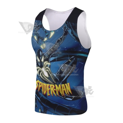 Spiderman Anti Ock Black Sleeveless Compression Shirt