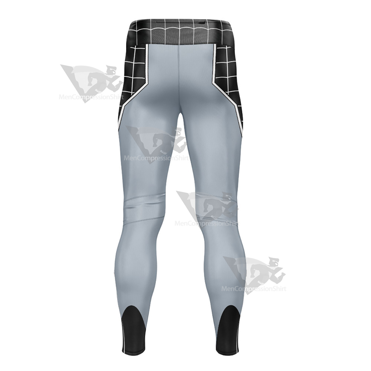 Parker Black And White Line Mens Compression Legging