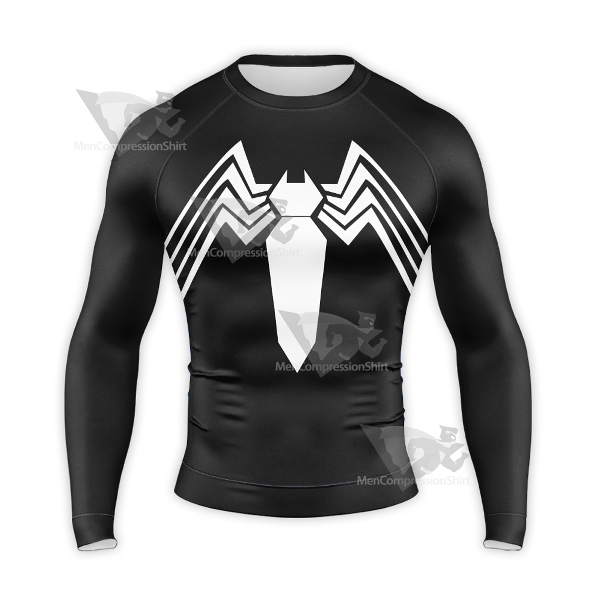 Spiderman Black Long Sleeve Compression Shirt