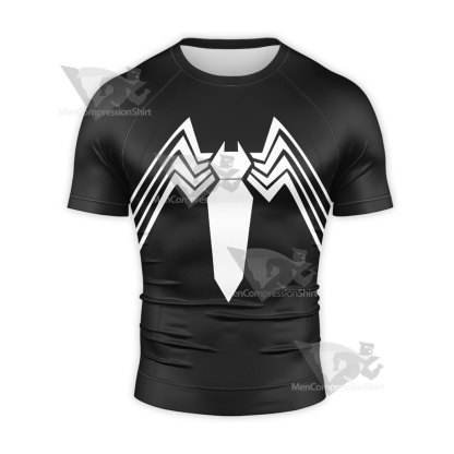 Spiderman Black Short Sleeve Compression Shirt