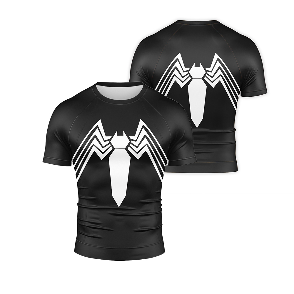 Spiderman Black Short Sleeve Compression Shirt