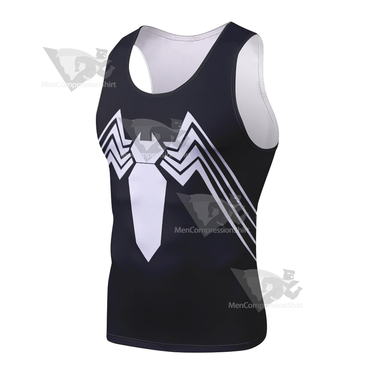 Spiderman Black Sleeveless Compression Shirt